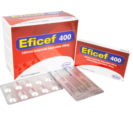 Eficef Dispersible Tabs 1x10T 400mg  - per carton x 45boxes